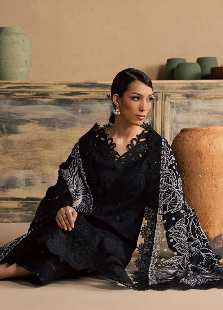 Koyal Monochrome by Nureh Unstitched Embroidered Lawn 3 Piece Suit NU26UKM NE-266 - Casual Collection