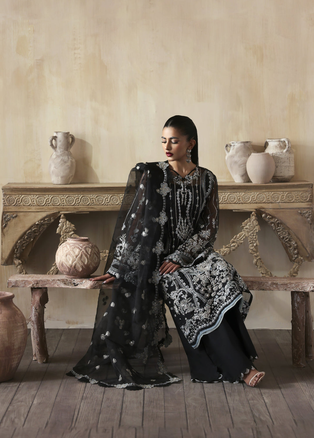 Jahanara by Zarposh Embroidered Organza Suits Unstitched 3 Piece ZP25JF Ayzel - Festive Collection