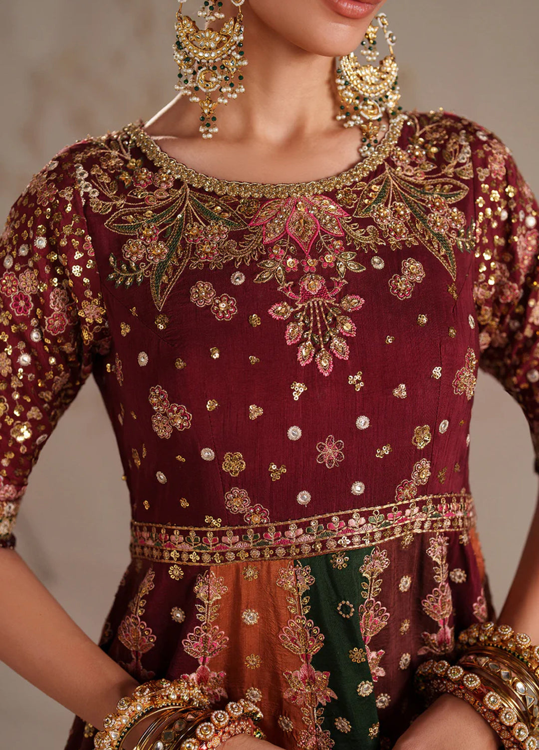 Chantelle by Baroque Unstitched Embroidered Raw Silk 3 Piece Suit BQ26UFC UF-4366 - Festive Collection