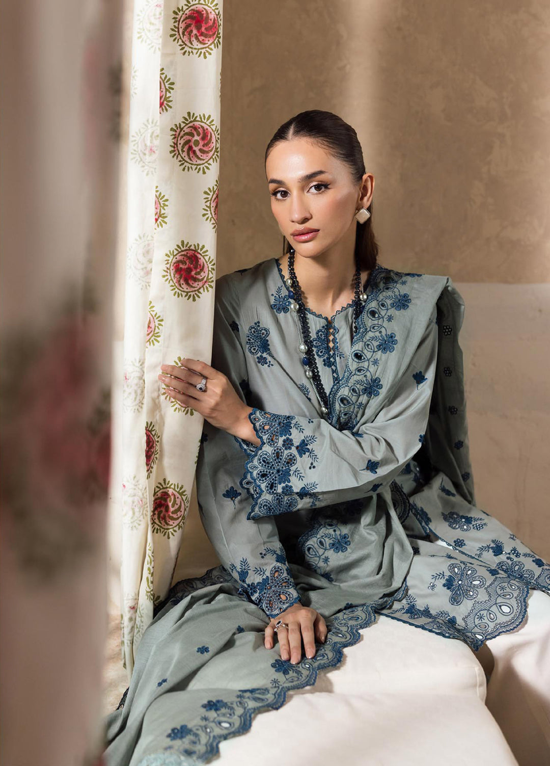 Nissa by Rajbari Unstitched Chikankari Embroidered Lawn 3 Piece Suit RB26UNCL D-10 - Summer Collection
