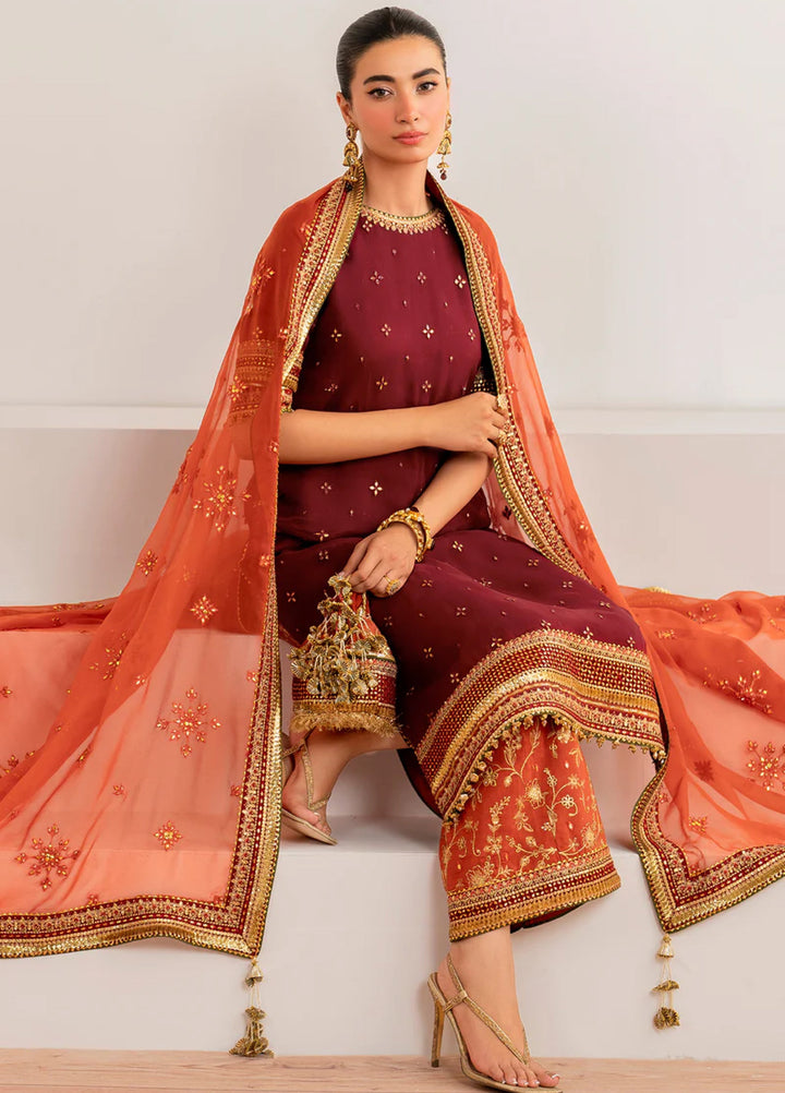 Chantelle by Baroque Unstitched Embroidered Chiffon 3 Piece Suit BQ26UFC UF-698 - Festive Collection