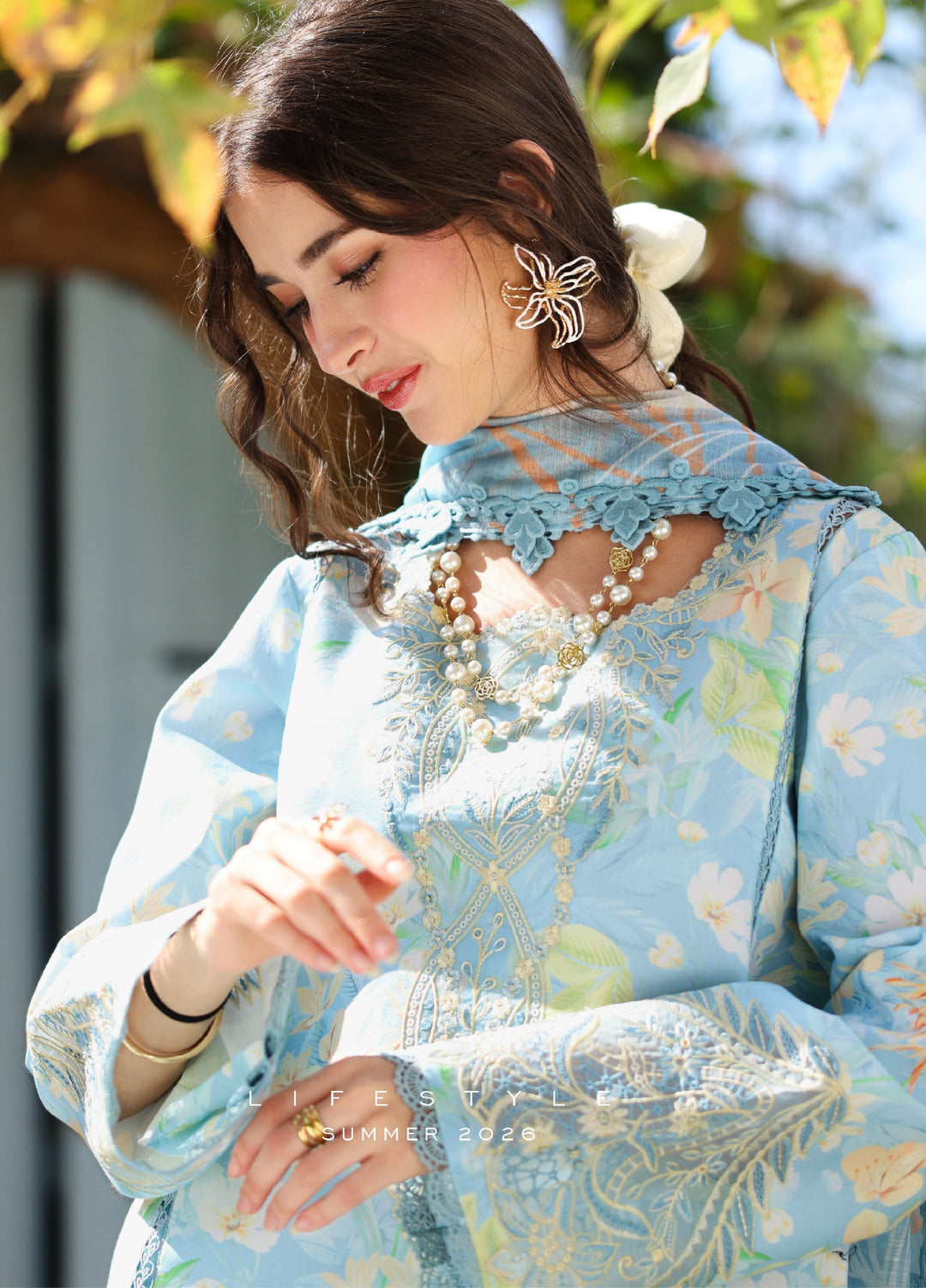 Rang Rasiya Lifestyle Lawn Unstitched Embroidered 3 Piece Suit RR25ULS GARDENIA - Summer Collection