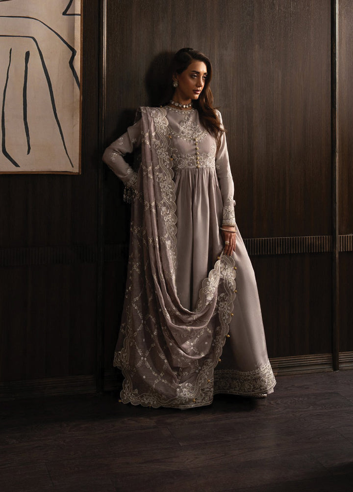 Lady by Aik Atelier Unstitched Tussar Silk Embroidered Suits 3 Piece AIK25L D-07 AIK25L - Festive Collection