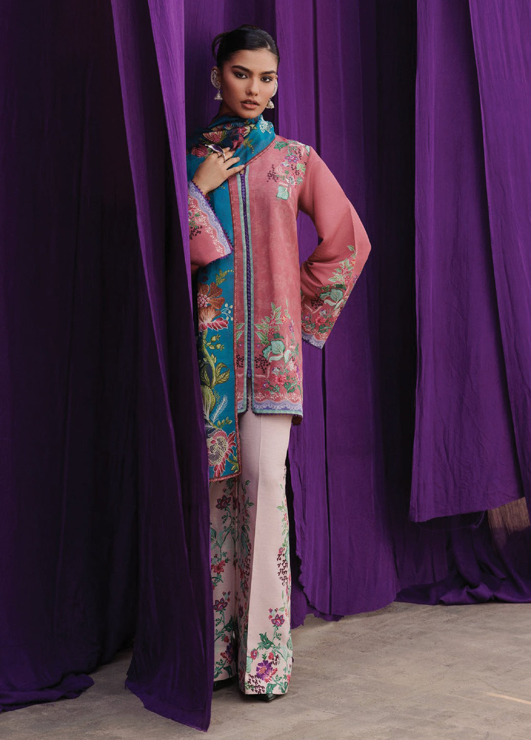 Aik Roz by Aik Atelier Unstitched Khaddar Printed Suits 3 Piece AIK25RK Look 02 - Winter Collection