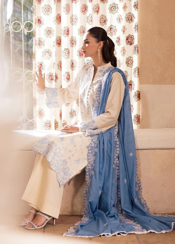 Nissa by Rajbari Unstitched Chikankari Embroidered Lawn 3 Piece Suit RB26UNCL D-2 - Summer Collection