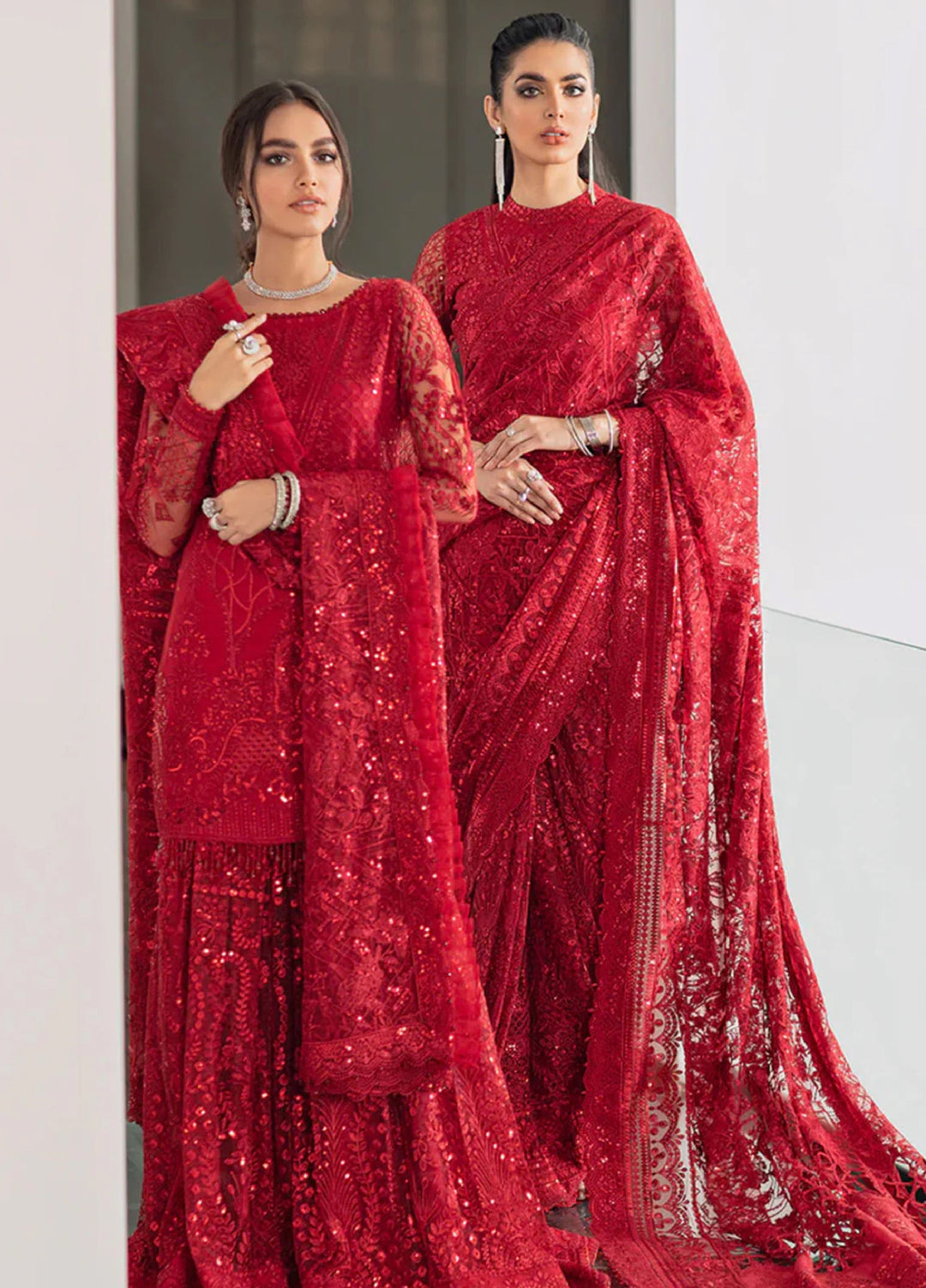 Chantelle by Baroque Unstitched Embroidered Net 3 Piece Suit BQ26UFC EC-06 - Festive Collection