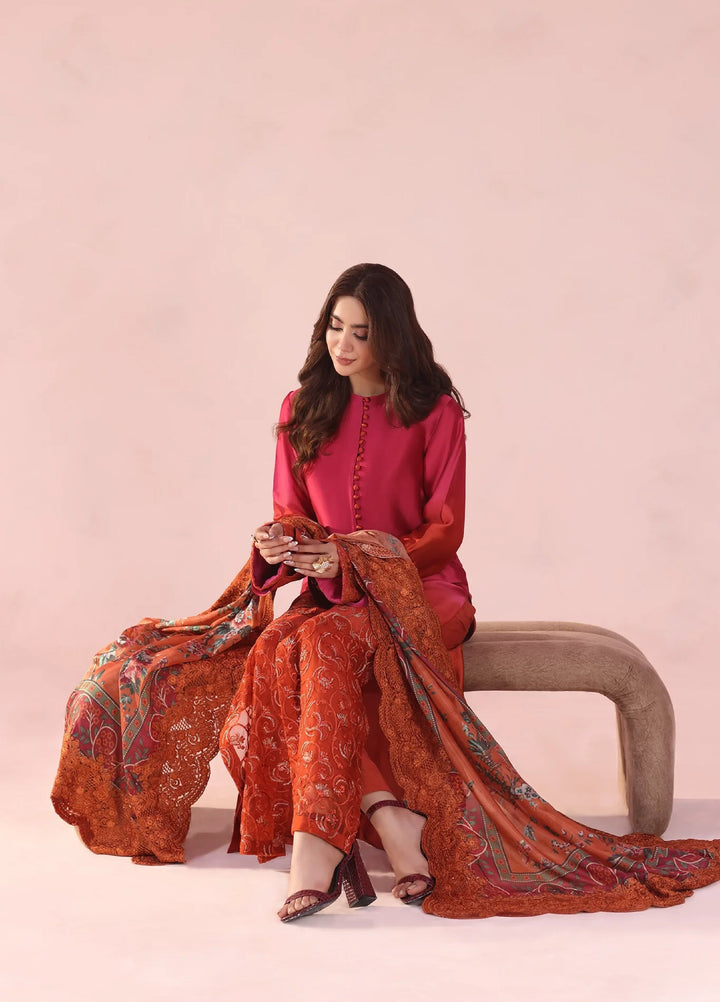 Eterna by Musferah Saad Pret Embroidered Tissue Silk 2 Piece Fiery Bloom - Festive Collection