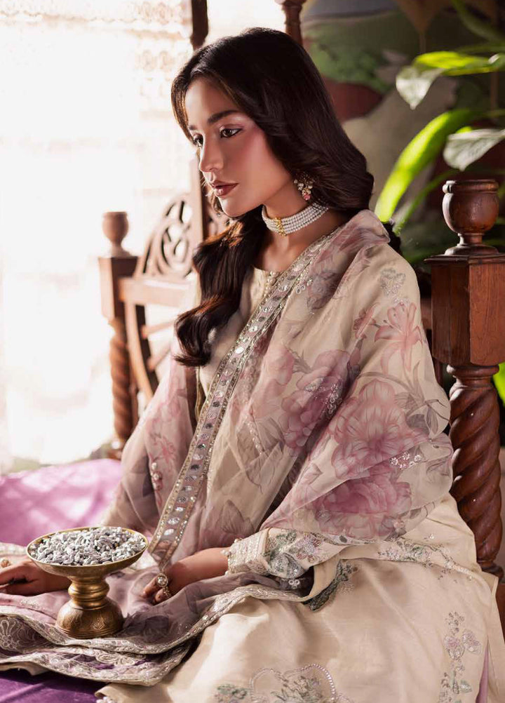 Nureh Nur Mahal The Silk Edit Unstitched Suits 3 Piece NU25NM NE-194 - Festive Collection