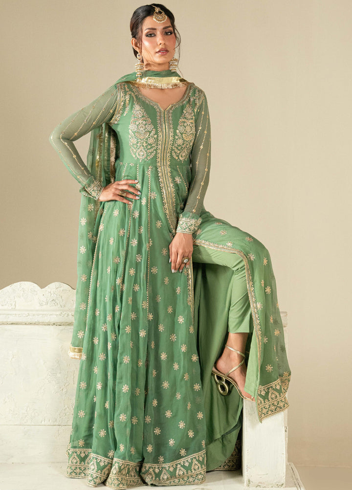 Aura by Haniumaimaz RTW Embroidered Chiffon 3 Piece Suit HUM26RCA ASTRA - Festive Collection