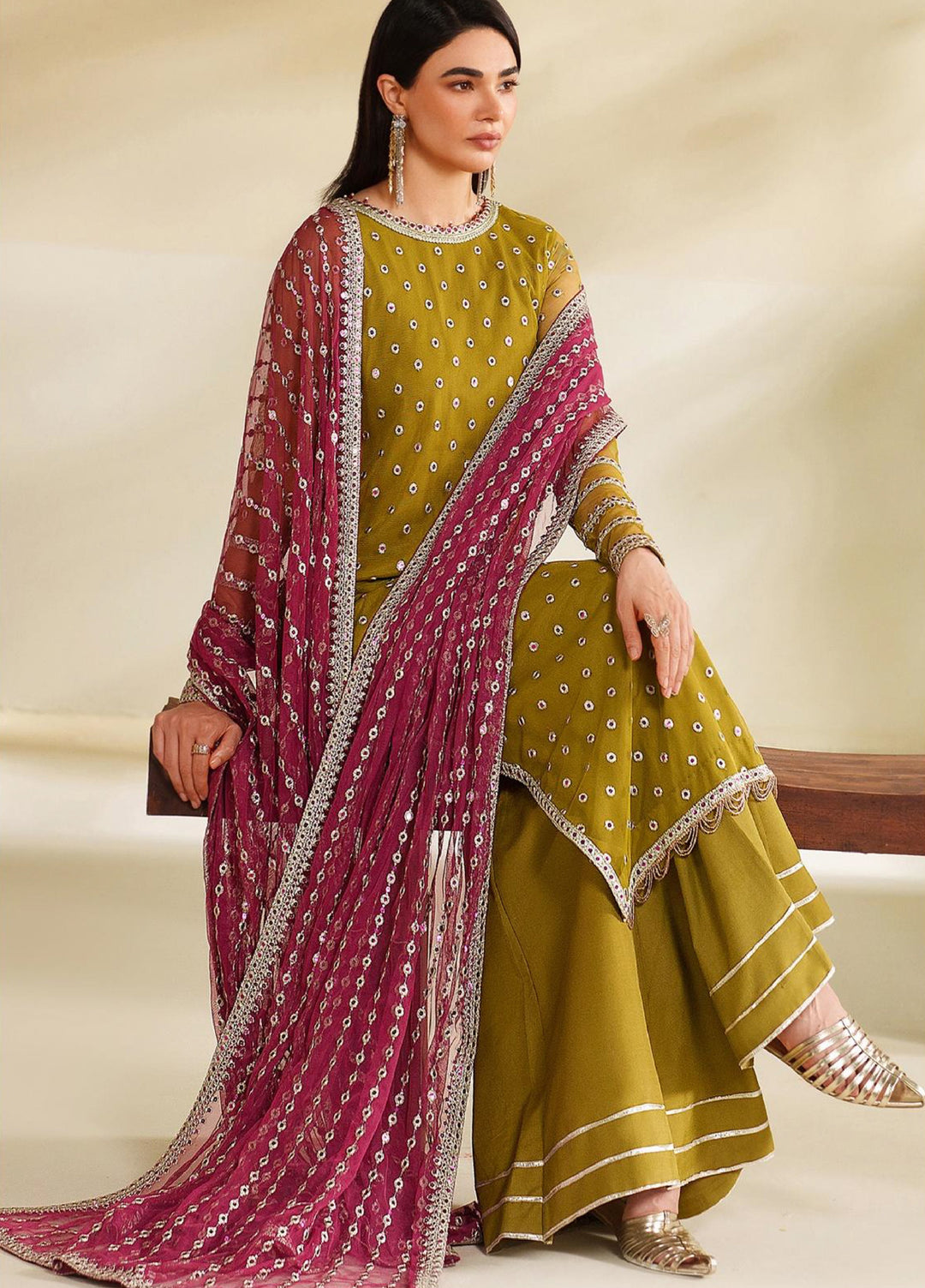 Roohi By Zarif Unstitched Formal Embroidered Net Suits 4 Piece ZRF25RF RFE-05 Janeer - Formals Collection