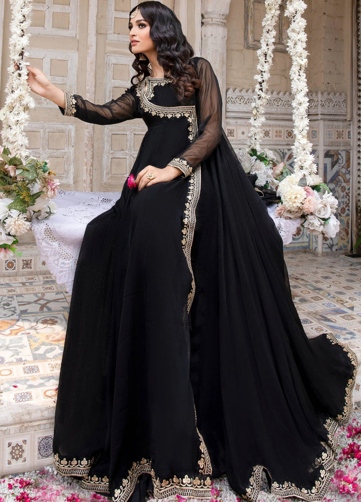 Aura by Haniumaimaz RTW Embroidered Chiffon 2 Piece Suit HUM26RCA KOEL - Festive Collection