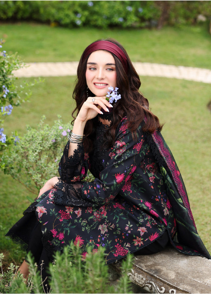 Rang Rasiya Lifestyle Lawn Unstitched Embroidered 3 Piece Suit RR25ULS MIDNIGHT - Summer Collection