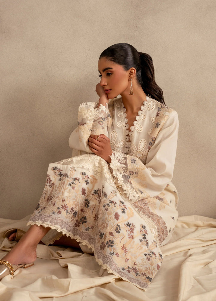 Meraki by Asifa and Nabeel Unstitched Embroidered Lawn 3 Pcs Suit AN26UM MSSL-09 Cloud Nine - Summer