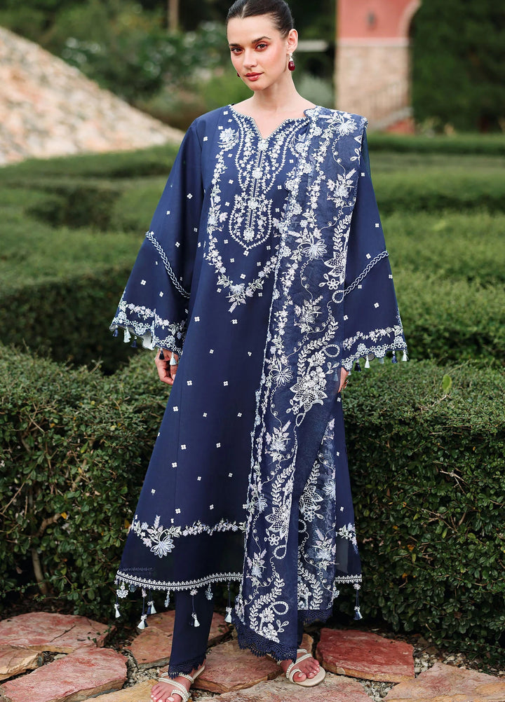 Cross Stitch Unstitched Embroidered Lawn 3 Piece Suit CS26ULE Midnight Aura - Eid Collection