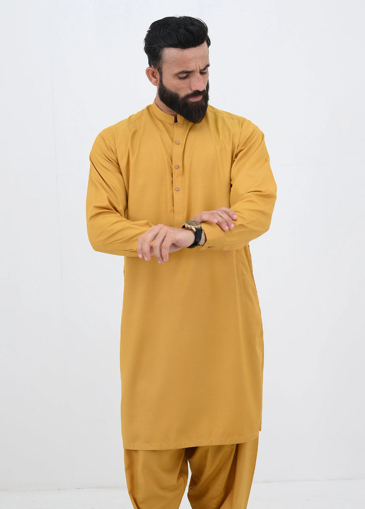 Ethnic Wear by Alif Yay Pret Plain Blended 3 Piece Suit AY-049