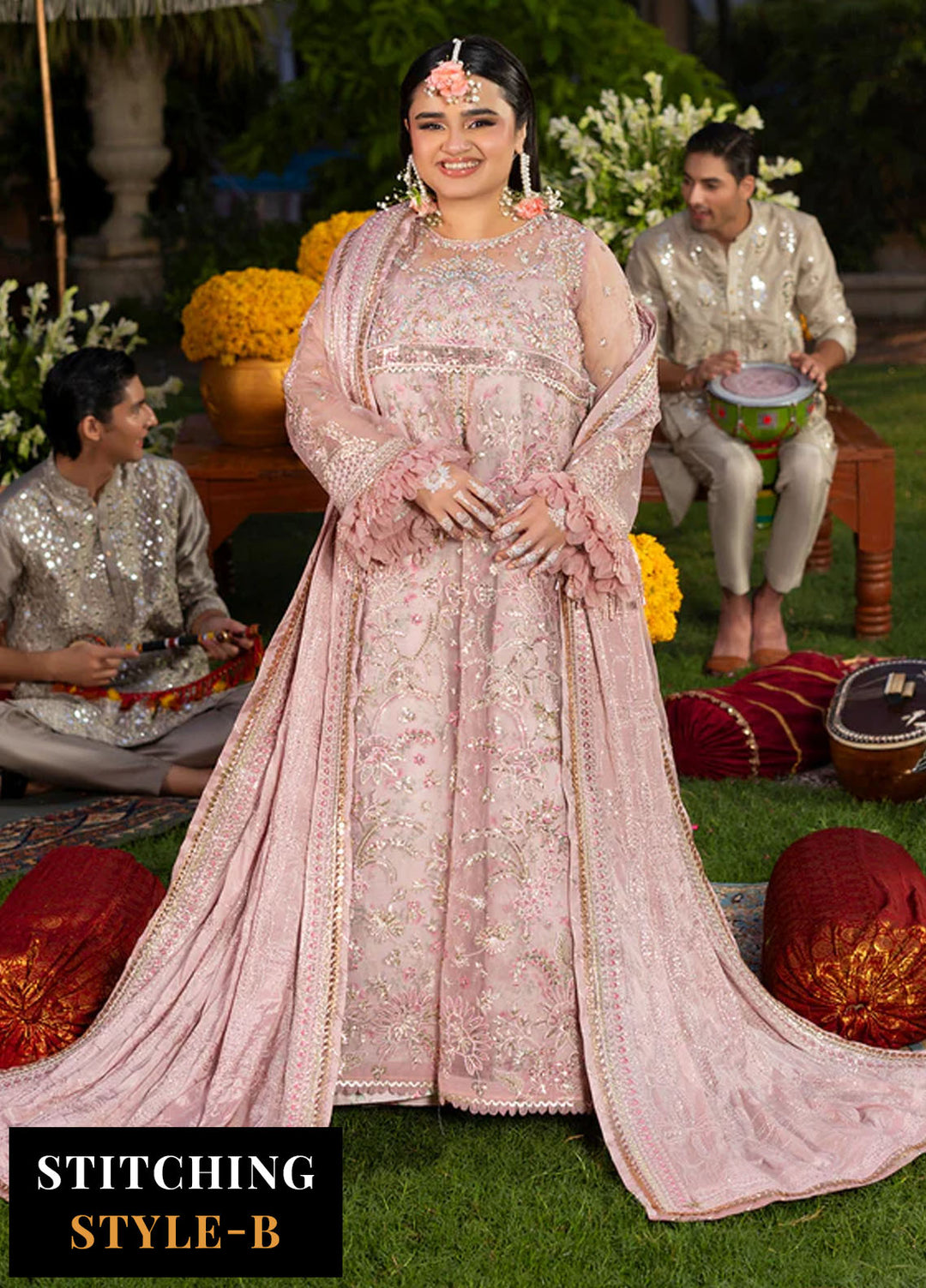 Haye Dil by Sahane Embroidered Organza Suits Unstitched 3 Piece SNE25HD CT 29001 Layers of Dream - Formals Collection