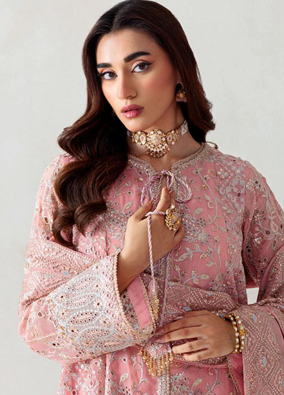 Aik Atelier Embroidered Chiffon Suits Unstitched 3 Piece AIK25EF Vl1 D-02 - Formals Collection