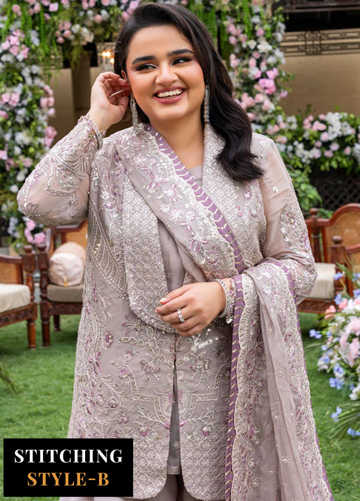 Haye Dil by Sahane Embroidered Chiffon Suits Unstitched 4 Piece SNE25HD CT 29008 Falling for you - Formals Collection