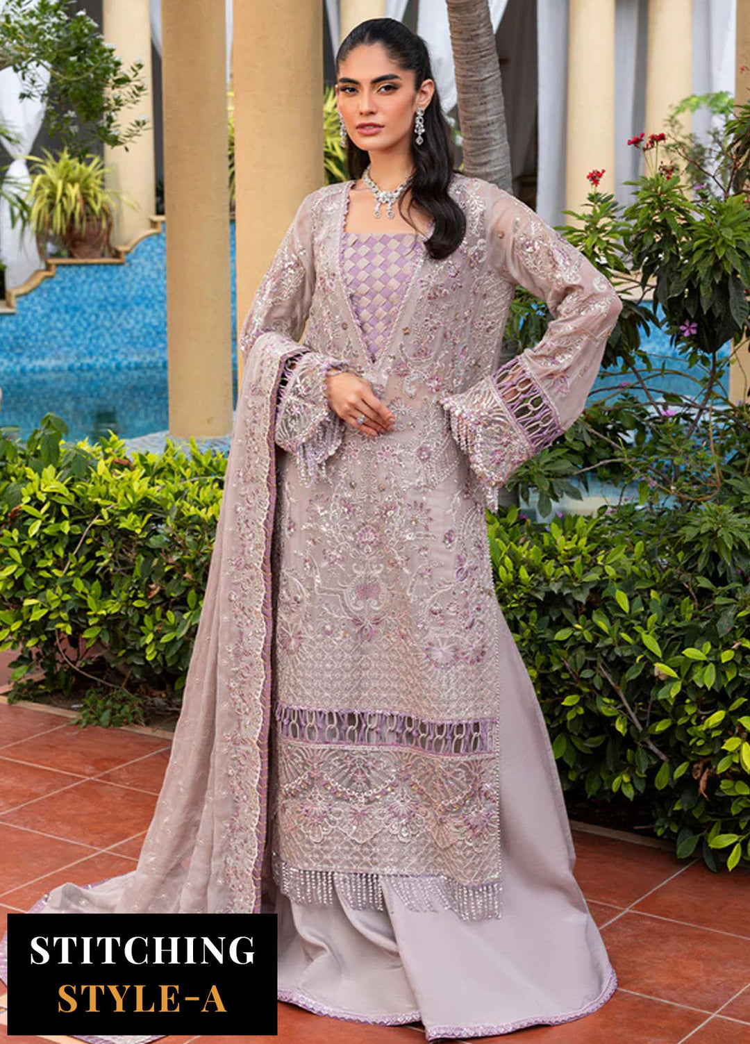 Haye Dil by Sahane Embroidered Chiffon Suits Unstitched 4 Piece SNE25HD CT 29008 Falling for you - Formals Collection