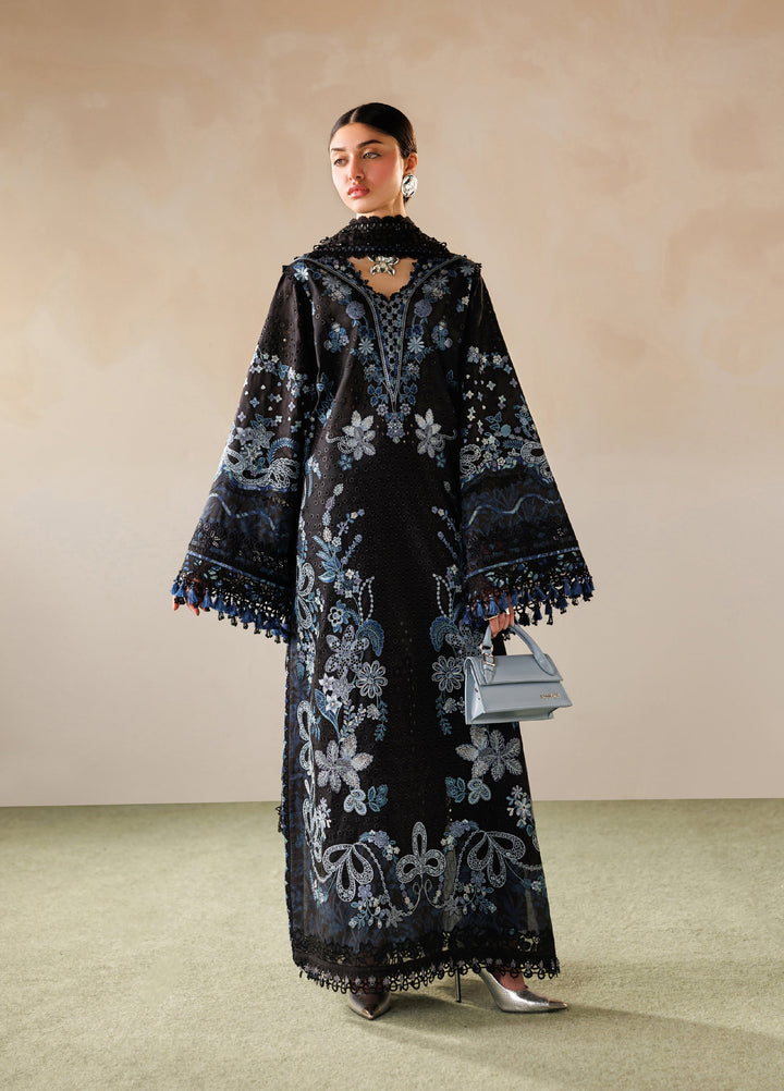 Baroque Unstitched Embroidered Lawn 3 Piece Suit BQ26ULE EL26-D08 - Eid Collection