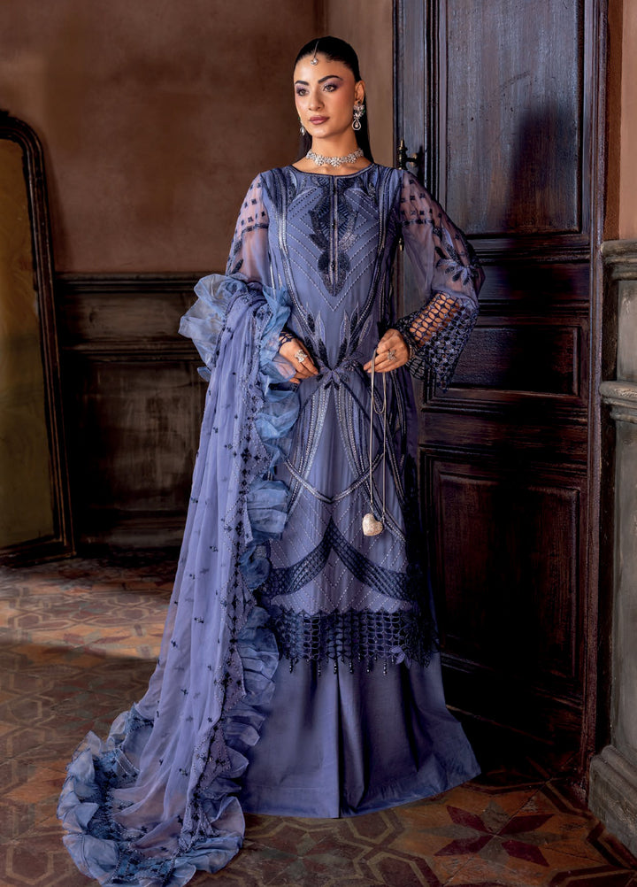 Aura by Zebtan Embroidered Chiffon Suits Unstitched 3 Piece ZB25AF AR-06 - Festive Collection