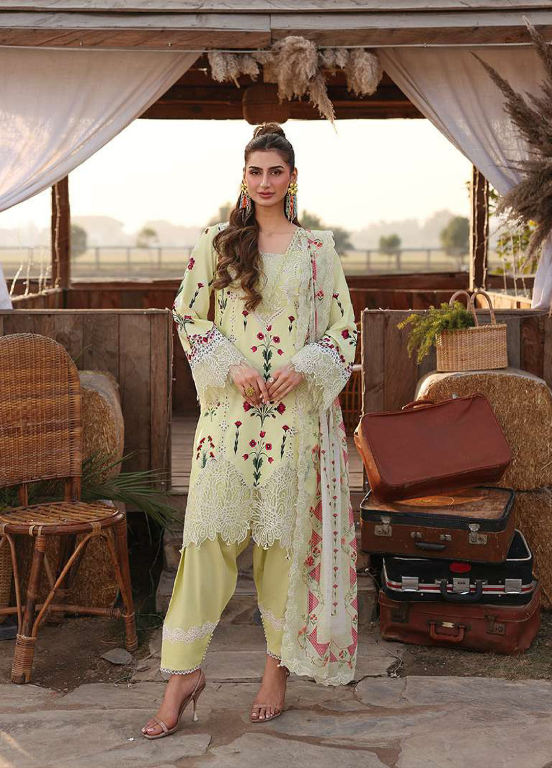 Sardinia Unstitched Embroidered Lawn 3 Piece Suit SRD26ULF D-12 SUNLIT - Festive Collection