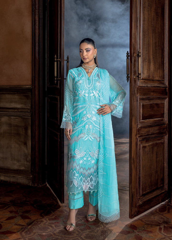 Aura by Zebtan Embroidered Chiffon Suits Unstitched 3 Piece ZB25AF AR-05 - Festive Collection