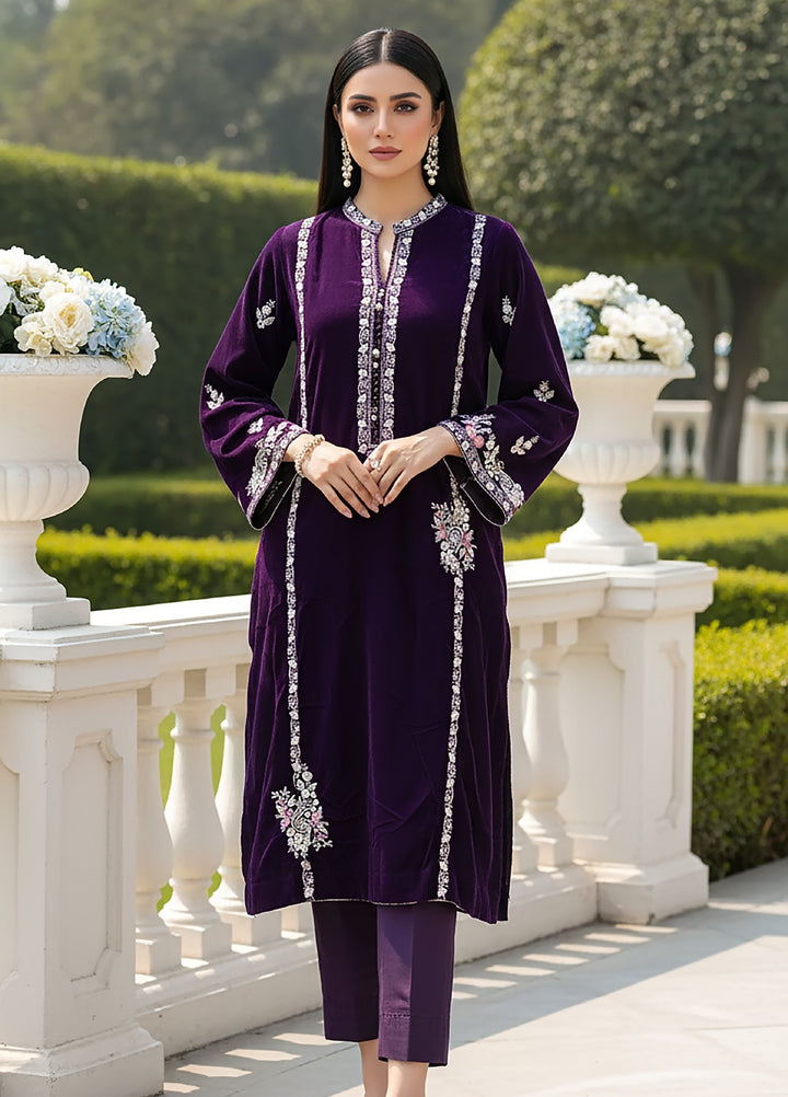 Lakhany Womens Pret Embroidered Velvet 1 Piece LG-RK-0081-W-EMB-1P - Festive Collection