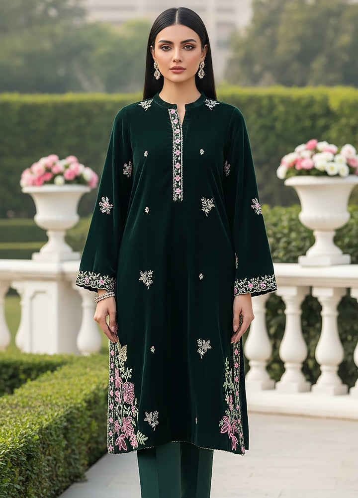 Lakhany Womens Pret Embroidered Velvet 1 Piece LG-UB-0250-W-EMB-1P - Festive Collection