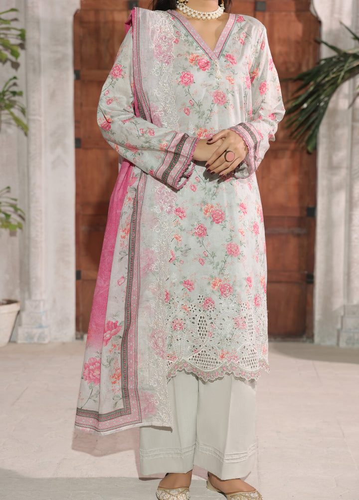 Naqsh Chikankari by VS Textiles Unstitched Embroidered Dupatta Lawn 3 Piece Suit VS26UNC V1: 695 - Summer