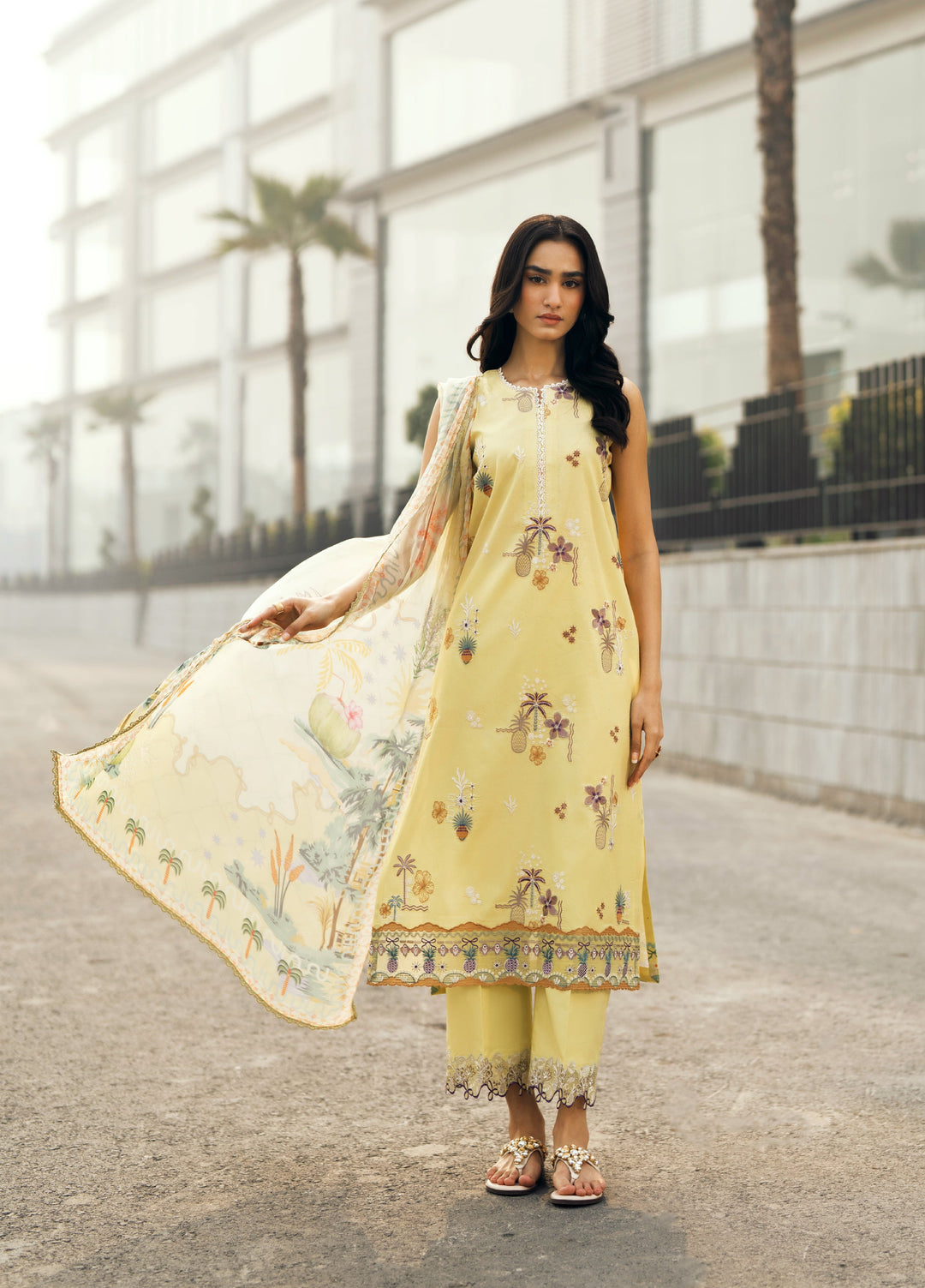 Zync by Florent Unstitched Embroidered Lawn 3 Piece Suit FL26ZU FZ-4A - Summer Collection