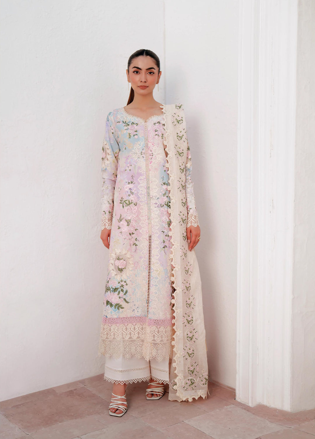 Sunspell by Afrozeh Unstitched Embroidered Lawn 3 Piece Suit AF26USL SOLITHÉ ZWU-0115-3PO - Festive Collection
