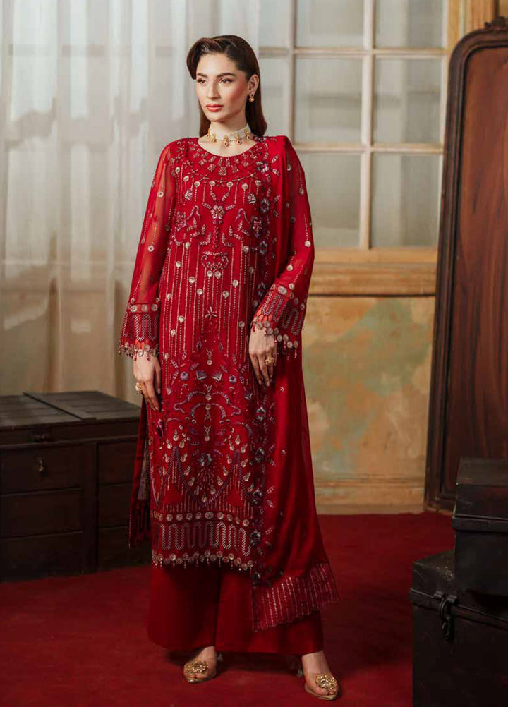 Zurgul by Zebtan Embroidered Chiffon Suits Unstitched 3 Piece ZB25ZF ZG-05 - Formals Collection
