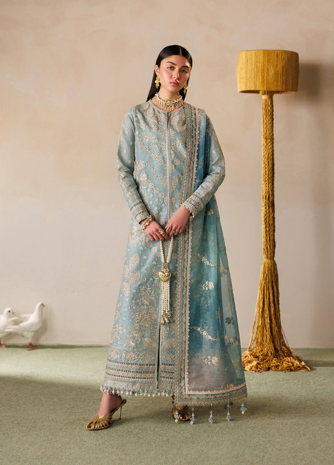 Baroque Unstitched Embroidered Lawn 3 Piece Suit BQ26ULE EL26-D01 - Eid Collection
