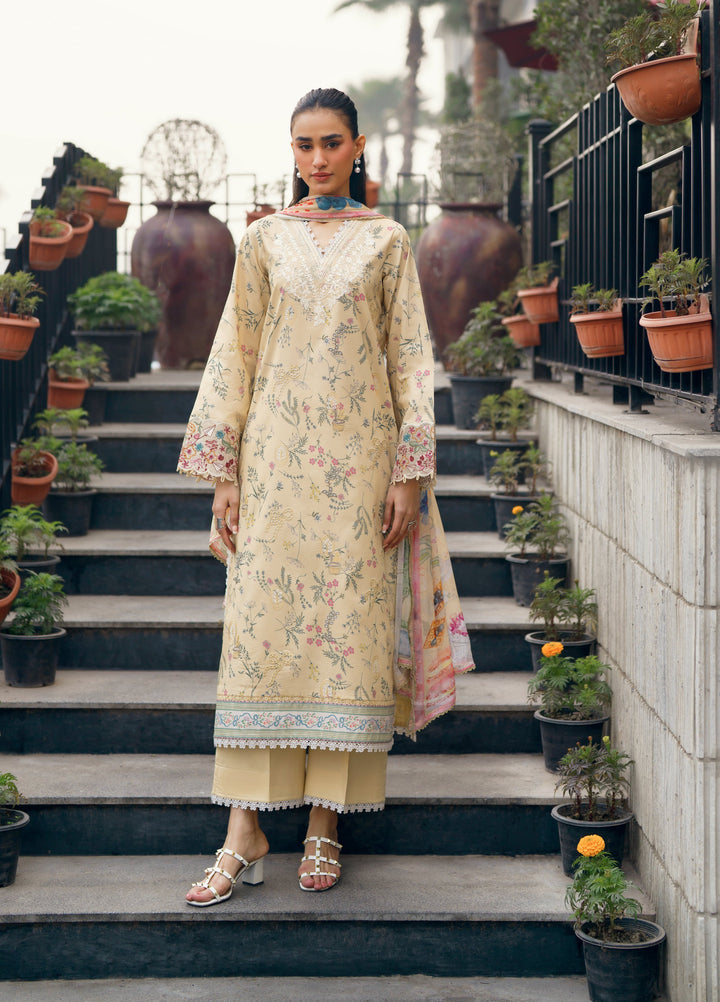 Zync by Florent Unstitched Embroidered Lawn 3 Piece Suit FL26ZU FZ-3B - Summer Collection