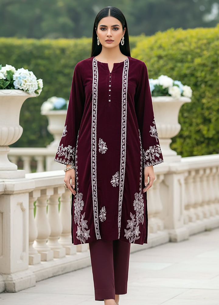 Lakhany Womens Pret Embroidered Velvet 1 Piece LG-RL-0336-W-EMB-1P - Festive Collection