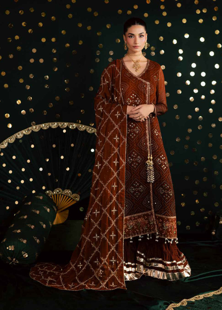 Mukeshkari by Nureh Unstitched Embroidered Chiffon 3 Piece Suit NU26UM MK- 19 - Festive Collection