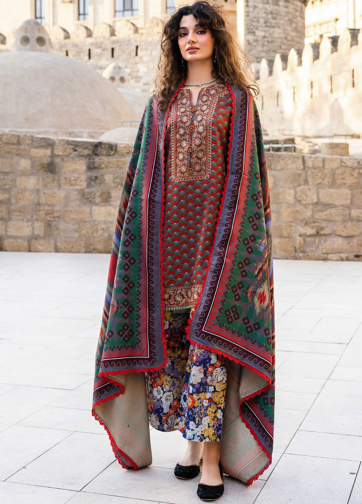 Meerak Pret Embroidered Khaddar 3 Piece Ornate - Winter Collection