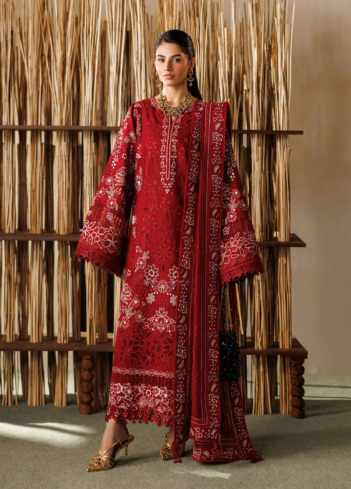 Baroque Unstitched Embroidered Lawn 3 Piece Suit BQ26ULE EL26-D05 - Eid Collection