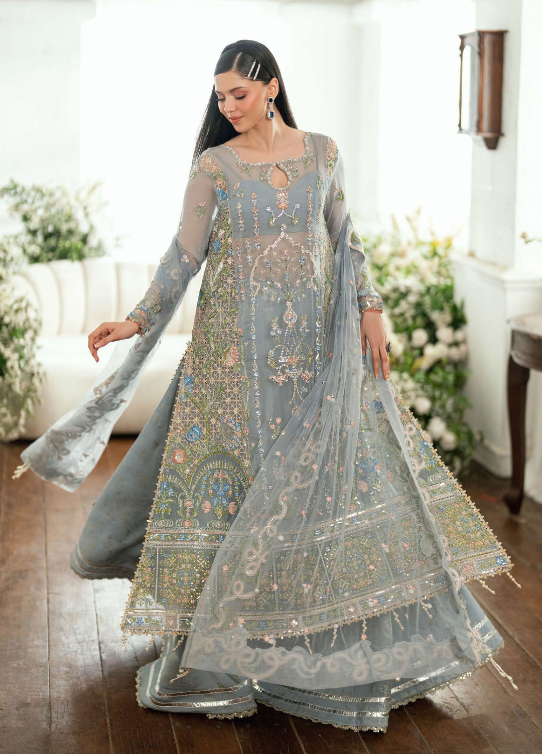 Shaam Shandar By Mushq Luxury Chiffon Unstitched 3 Piece Suits MQ25SC D-5 Jashn e jahanara - Festive Collection