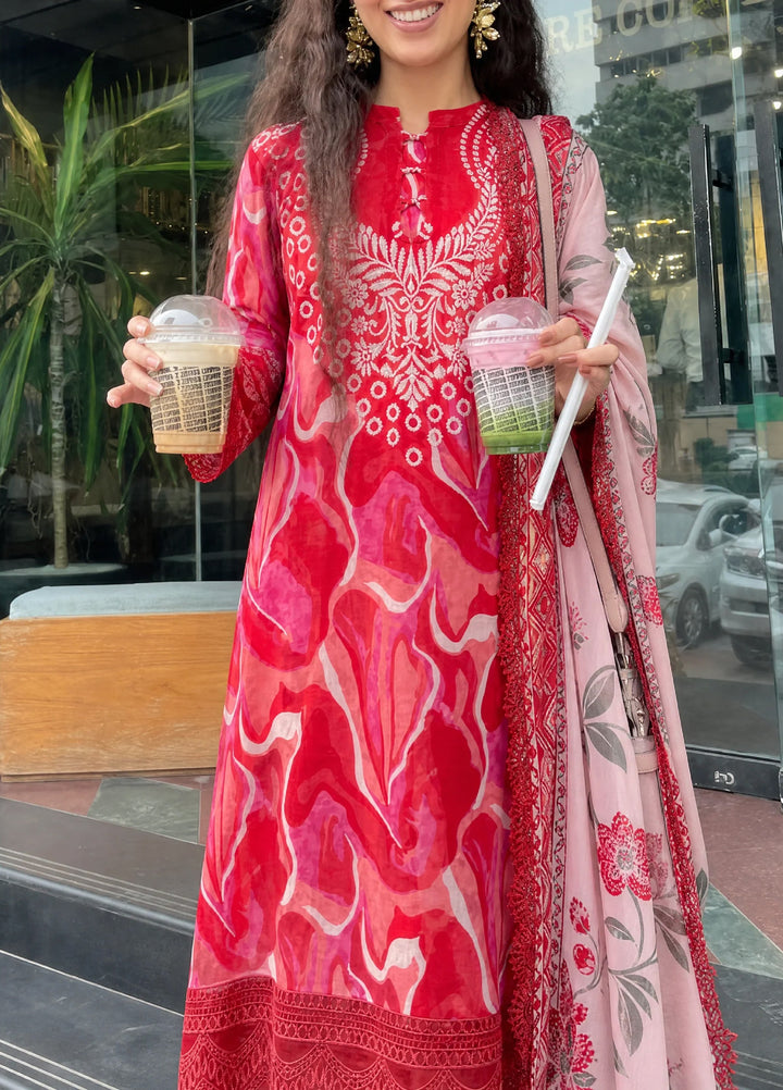Rania by Nureh Unstitched Printed Lawn 3 Piece Suit NU26ULR NR-06 - Casual Collection