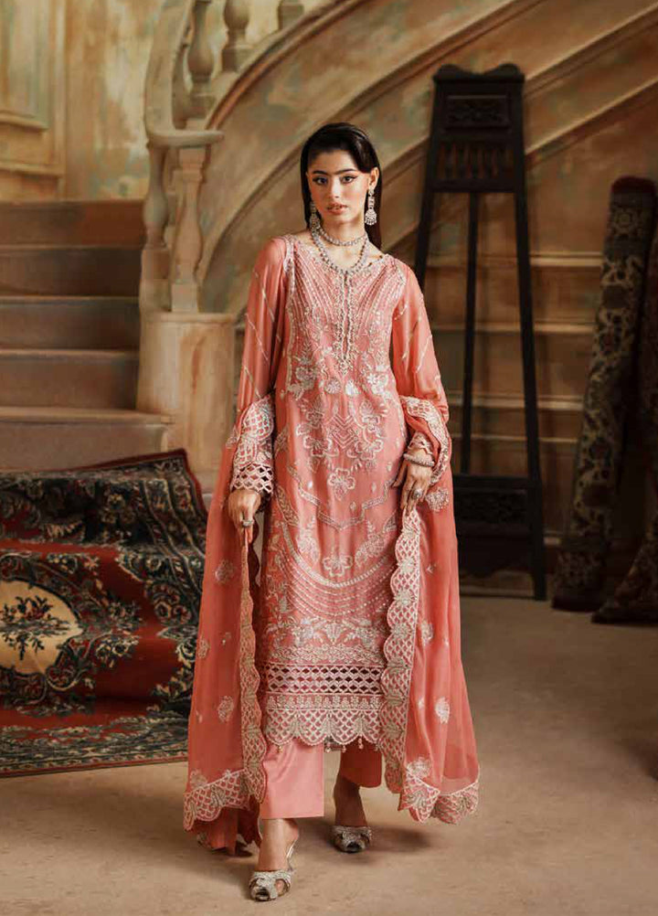 Zurgul by Zebtan Embroidered Chiffon Suits Unstitched 3 Piece ZB25ZF ZG-03 - Formals Collection