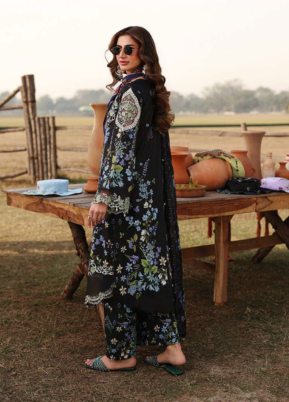 Sardinia Unstitched Embroidered Lawn 3 Piece Suit SRD26ULF D-3 DUSK - Festive Collection