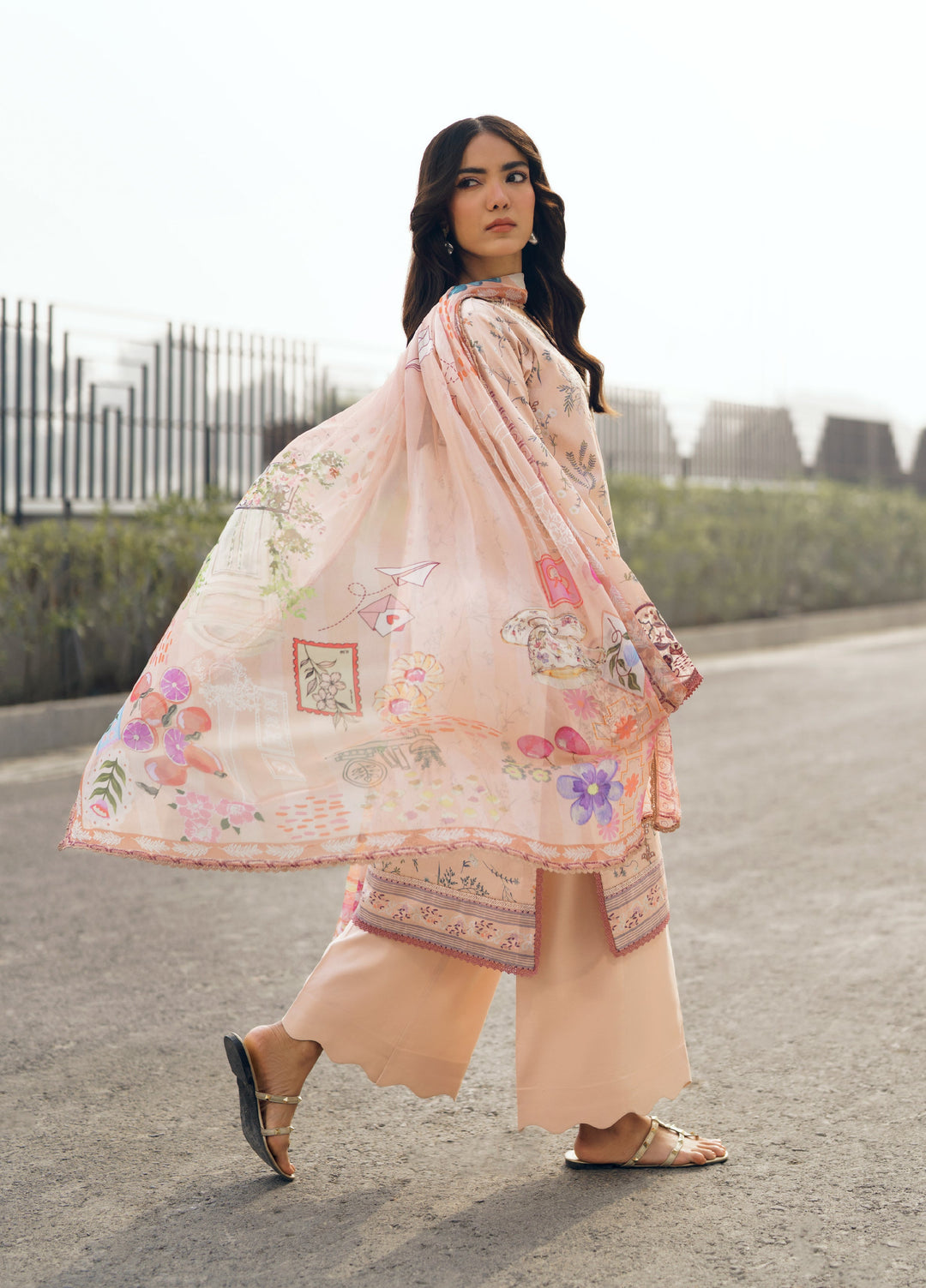 Zync by Florent Unstitched Embroidered Lawn 3 Piece Suit FL26ZU FZ-3A - Summer Collection