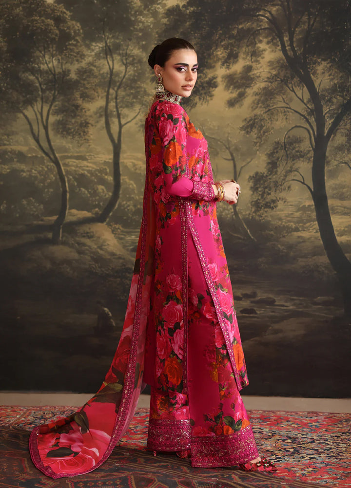 Rehana by Humjoli Pret Embroidered Lawn 3 Piece Pink Rose - Festive Collection