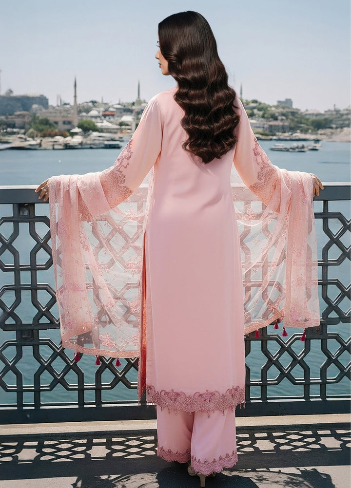 Mehr-E-Mah by Imrozia Premium Pret Embroidered Bamber Chiffon 3 Piece I-242 Meleknaaz - Festive Collection