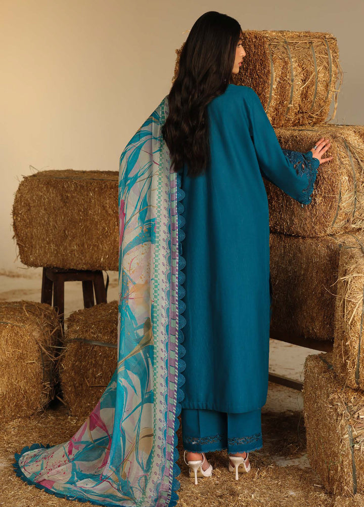 Raha by Nureh Unstitched Embroidered Lawn Doria 3 Piece Suit NU26ULR NE-247 - Summer Collection