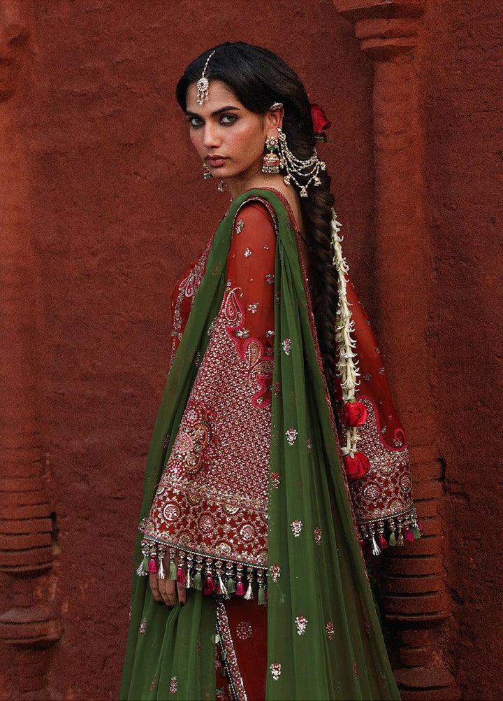 Hussain Rehar Unstitched Embroidered Chiffon 3 Piece Suit HR26UW D-836 Hemali - Wedding Collection
