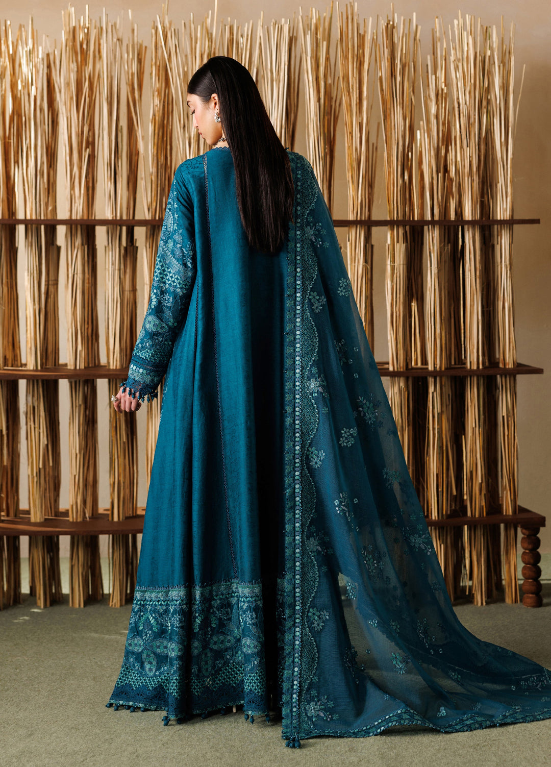 Baroque Unstitched Embroidered Lawn 3 Piece Suit BQ26ULE EL26-D04 - Eid Collection