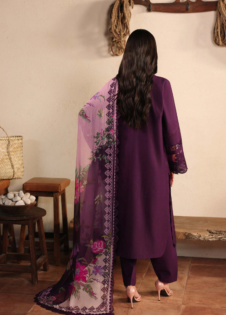 Raha by Nureh Unstitched Embroidered Lawn Doria 3 Piece Suit NU26ULR NE-246 - Summer Collection